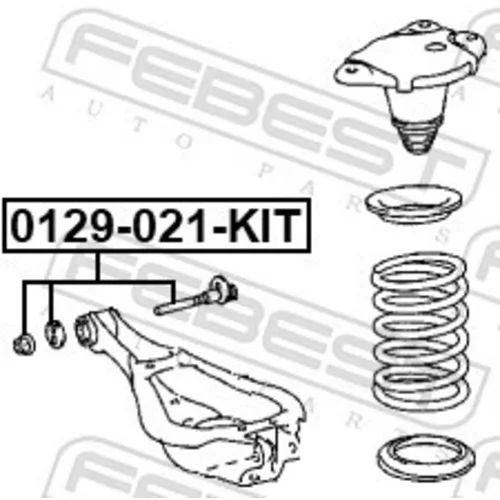 Skrutka pre nastavenie odklonu kolesa 0129-021-KIT /FEBEST/ - obr. 1
