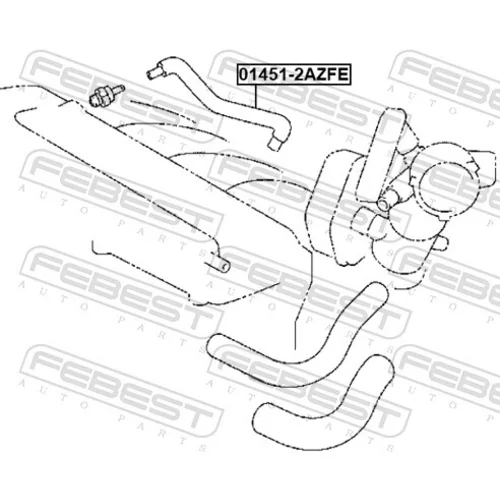 Potrubie 01451-2AZFE /FEBEST/ - obr. 1