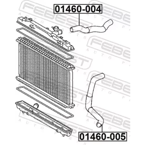 Potrubie chladiacej kvapaliny 01460-004 /FEBEST/ - obr. 1