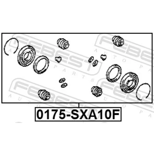 Opravná sada brzdového strmeňa 0175-SXA10F /FEBEST/ - obr. 1