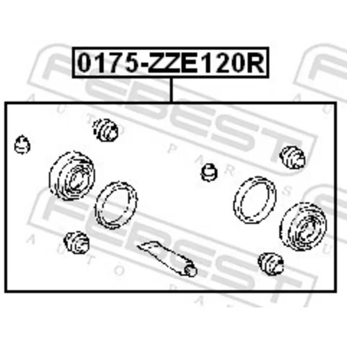 Opravná sada brzdového strmeňa 0175-ZZE120R /FEBEST/ - obr. 1