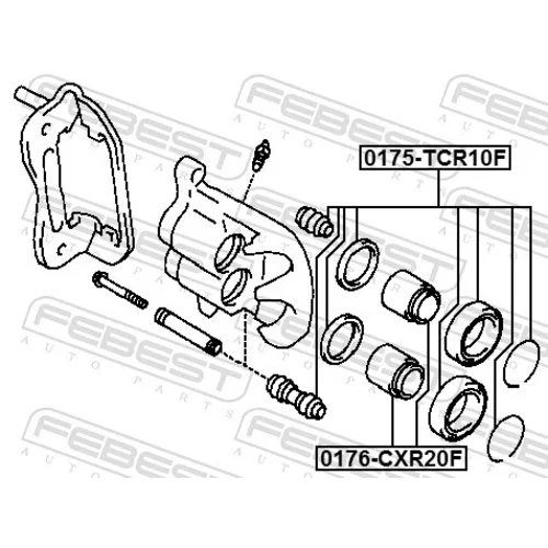 Piest brzdového strmeňa 0176-CXR20F /FEBEST/ - obr. 1