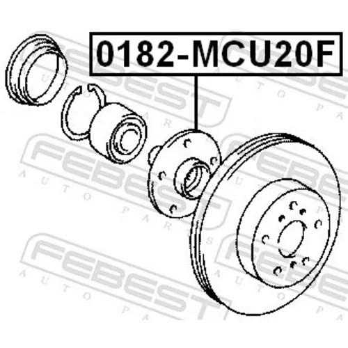 Náboj kolesa 0182-MCU20F /FEBEST/ - obr. 1