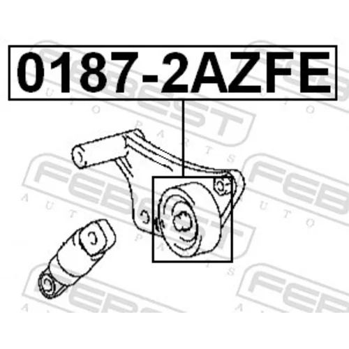 Napínacia kladka rebrovaného klinového remeňa 0187-2AZFE /FEBEST/ - obr. 1