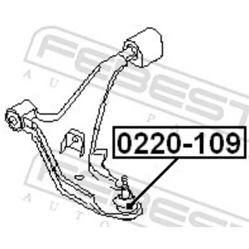 Zvislý/nosný čap 0220-109 /FEBEST/ - obr. 1