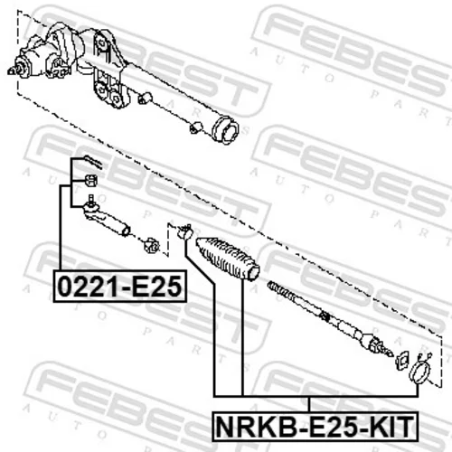 Hlava/čap spojovacej tyče riadenia 0221-E25 /FEBEST/ - obr. 1