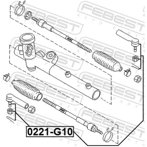 Hlava/čap spojovacej tyče riadenia 0221-G10 /FEBEST/ - obr. 1