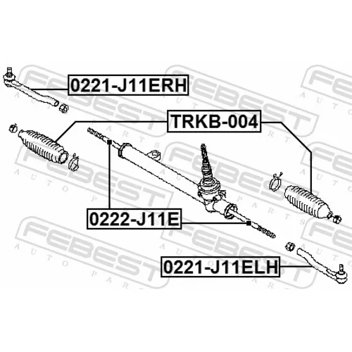 Hlava/čap spojovacej tyče riadenia 0221-J11ELH /FEBEST/ - obr. 1