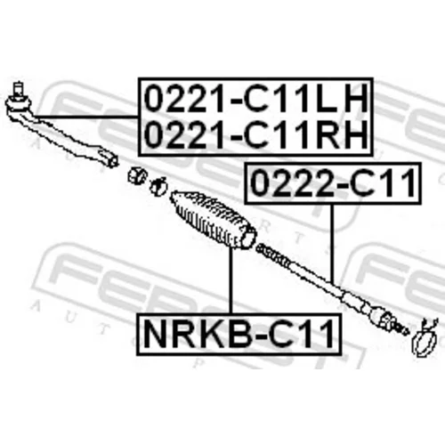Axiálny čap tiahla riadenia 0222-C11 /FEBEST/ - obr. 1