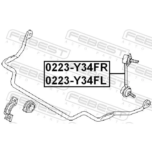 Tyč/Vzpera stabilizátora 0223-Y34FL /FEBEST/ - obr. 1