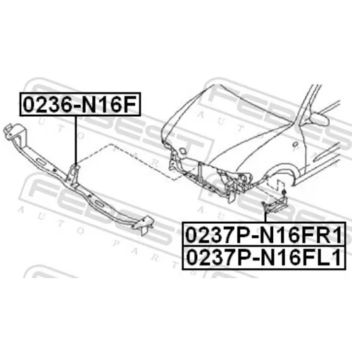 Predné obloženie 0236-N16F /FEBEST/ - obr. 1
