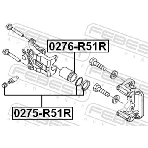 Opravná sada brzdového strmeňa 0275-R51R /FEBEST/ - obr. 1