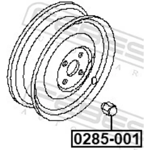 Matica kolesa 0285-001 /FEBEST/ - obr. 1
