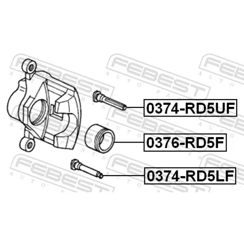 Vodiaci čap brzdového strmeňa 0374-RD5LF /FEBEST/ - obr. 1