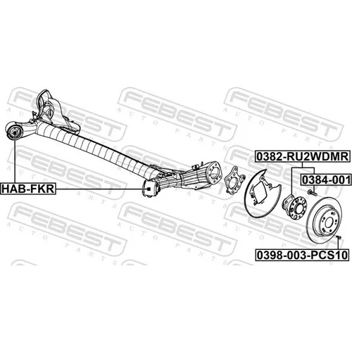 Náboj kolesa 0382-RU2WDMR /FEBEST/ - obr. 1