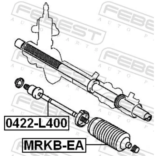 Axiálny čap tiahla riadenia 0422-L400 /FEBEST/ - obr. 1