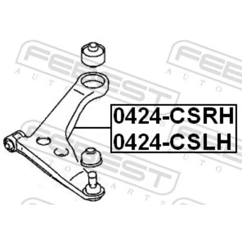 Rameno zavesenia kolies 0424-CSRH /FEBEST/ - obr. 1