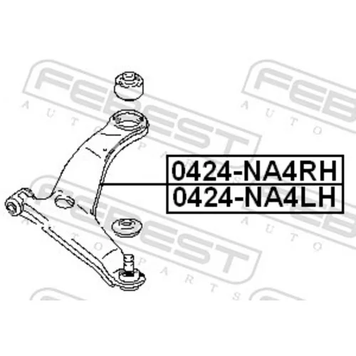 Rameno zavesenia kolies 0424-NA4RH /FEBEST/ - obr. 1