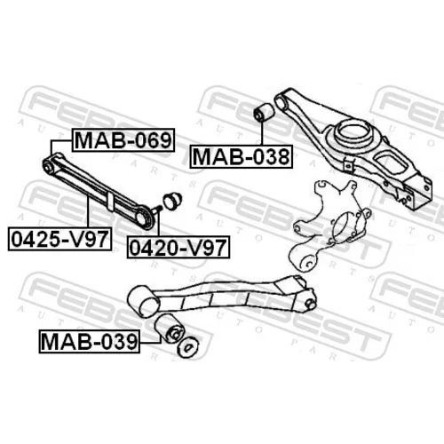 Rameno zavesenia kolies 0425-V97 /FEBEST/ - obr. 1