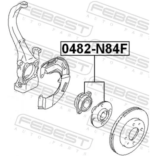Náboj kolesa 0482-N84F /FEBEST/ - obr. 1