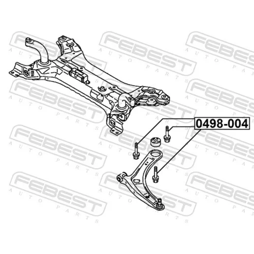Skrutka pre nastavenie odklonu kolesa 0498-004 /FEBEST/ - obr. 1