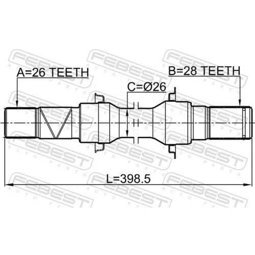 Hnací hriadeľ 0512-M2ATRH /FEBEST/ - obr. 1
