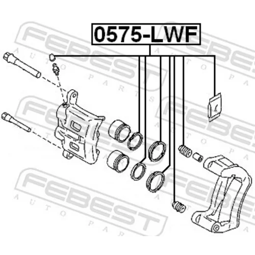 Opravná sada brzdového strmeňa 0575-LWF /FEBEST/ - obr. 1