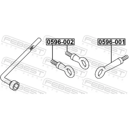 Vlečný hák 0596-001 /FEBEST/ - obr. 1