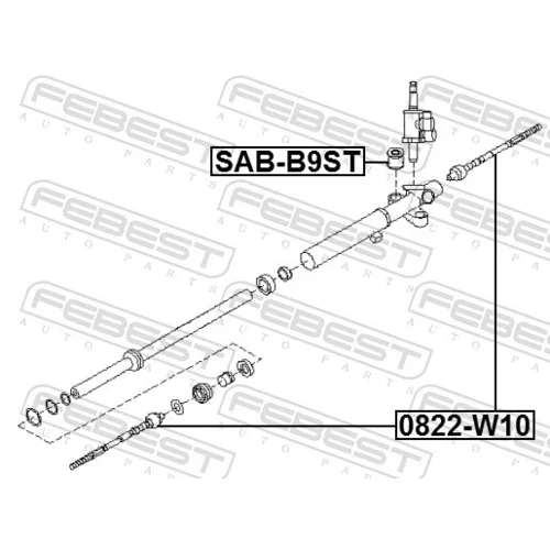 Axiálny čap tiahla riadenia 0822-W10 /FEBEST/ - obr. 1