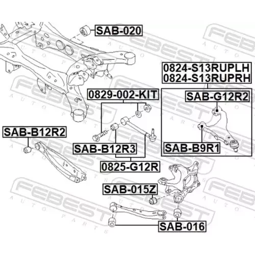Rameno zavesenia kolies 0824-S13RUPLH /FEBEST/ - obr. 1