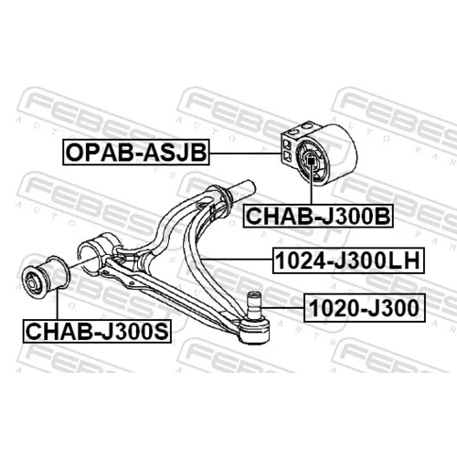 Rameno zavesenia kolies 1024-J300LH /FEBEST/ - obr. 1