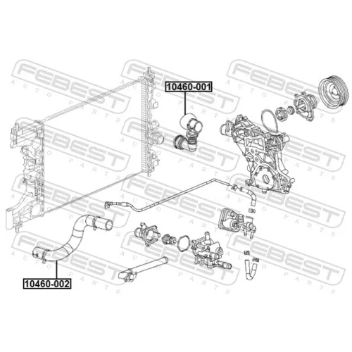 Hadica chladenia 10460-001 /FEBEST/ - obr. 1