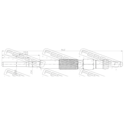 Žeraviaca sviečka 10642-001 /FEBEST/ - obr. 1