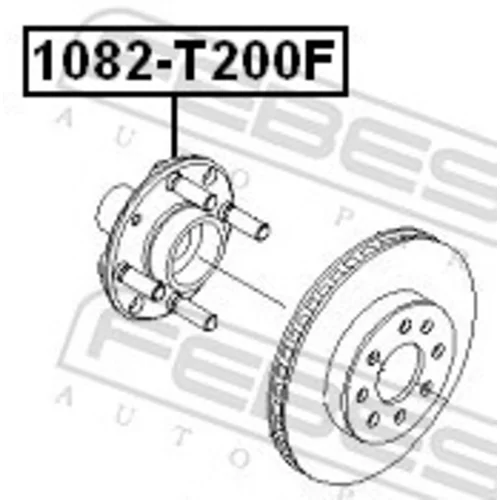 Náboj kolesa 1082-T200F /FEBEST/ - obr. 1