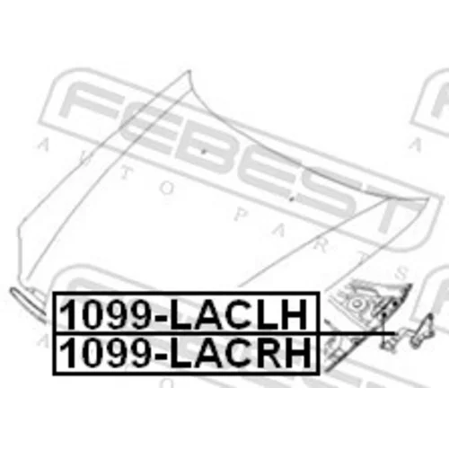 Záves kapoty motora 1099-LACLH /FEBEST/ - obr. 1