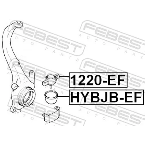 Zvislý/nosný čap 1220-EF /FEBEST/ - obr. 1