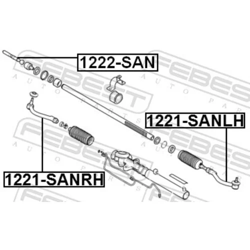Hlava/čap spojovacej tyče riadenia 1221-SANRH /FEBEST/ - obr. 1
