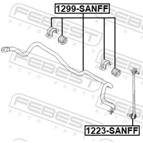 Tyč/Vzpera stabilizátora 1223-SANFF /FEBEST/ - obr. 1