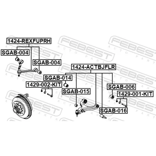 Rameno zavesenia kolies 1424-ACTBJFLR /FEBEST/ - obr. 1