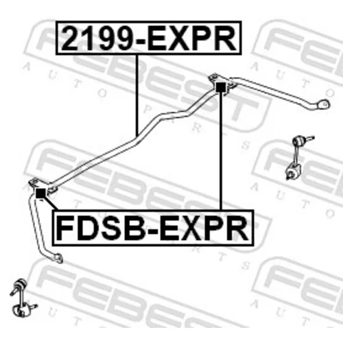 Stabilizátor podvozku 2199-EXPR /FEBEST/ - obr. 1