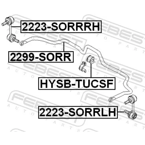 Tyč/Vzpera stabilizátora 2223-SORRLH /FEBEST/ - obr. 1