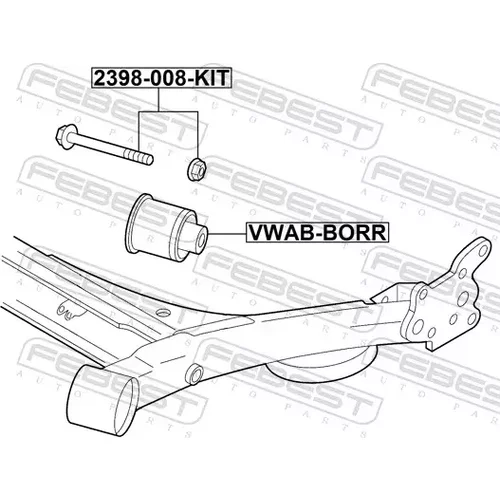 Sada na opravu vodiaceho čapu 2398-008-KIT /FEBEST/ - obr. 1