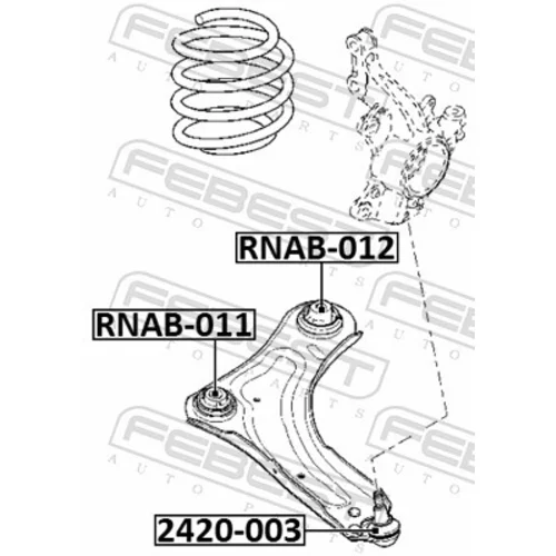 Zvislý/nosný čap 2420-003 /FEBEST/ - obr. 1
