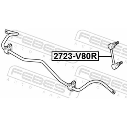 Tyč/Vzpera stabilizátora 2723-S80R /FEBEST/ - obr. 1
