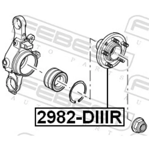 Náboj kolesa 2982-DIIIR /FEBEST/ - obr. 1