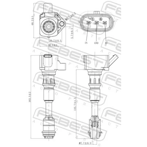 Zapaľovacia cievka 35640-001 /FEBEST/ - obr. 1