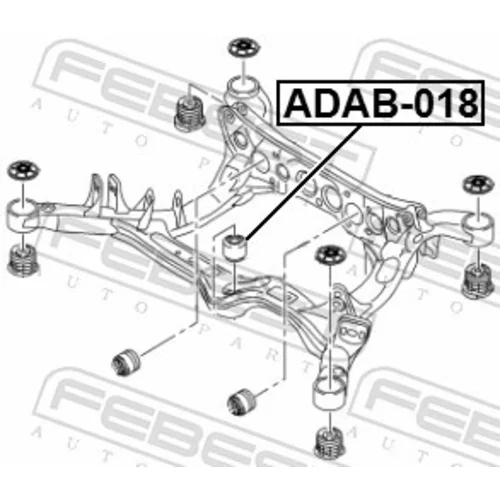 Uloženie tela nápravy ADAB-018 /FEBEST/ - obr. 1