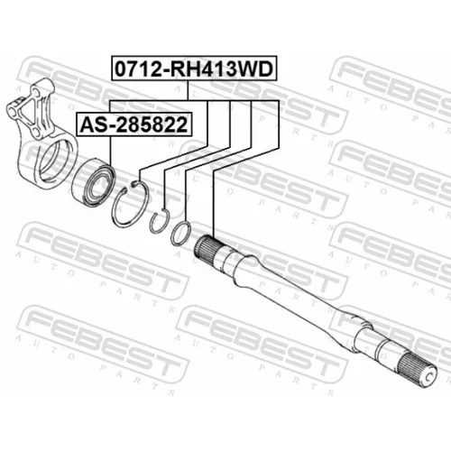 Ložisko hnacieho hriadeľa AS-285822 /FEBEST/ - obr. 1