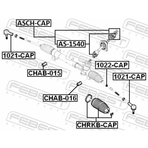 Hriadeľ riadenia ASCH-CAP /FEBEST/ - obr. 1