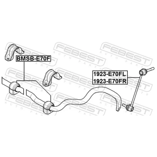 Opravná sada uloženia stabilizátora BMSB-E70F-KIT /FEBEST/ - obr. 1